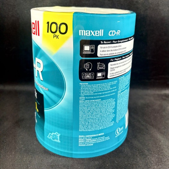 Maxell NEW CD R 100 Pack Recordable 48x Speed 700MB 80 Sealed Min - Picture 4 of 6